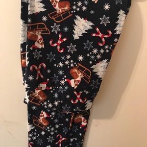 Faded glory corgi on sled leggings xxl